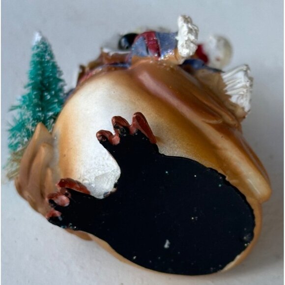 Christmas Owl w/Winter Hat & Scarf Ceramic Figurine 3" Tall-READ - Picture 5 of 9